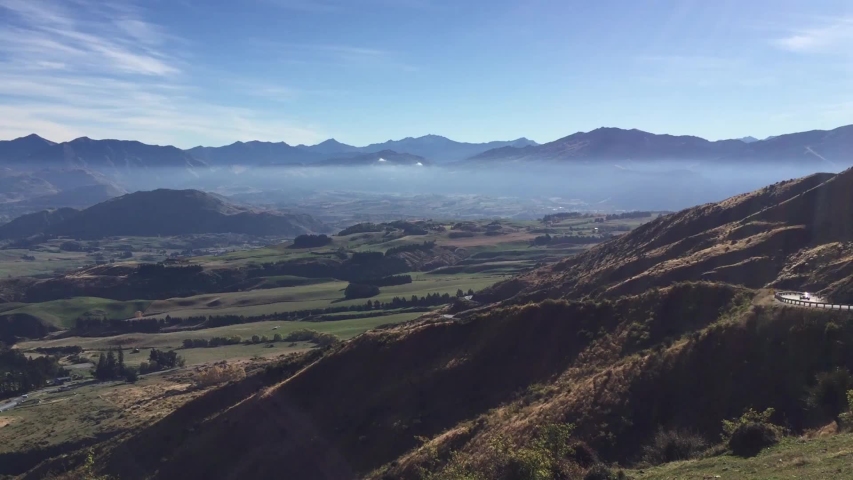 Peaceful overlook in Queenstown, New Zealand.