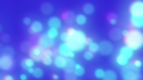 Glowing Blurred Circle of Light Flowing Playful Upward. Whimsical Flying Abstract Bokeh Background Animation.