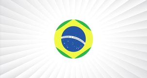 A 4K Loop Animation of a spinning of Brazil