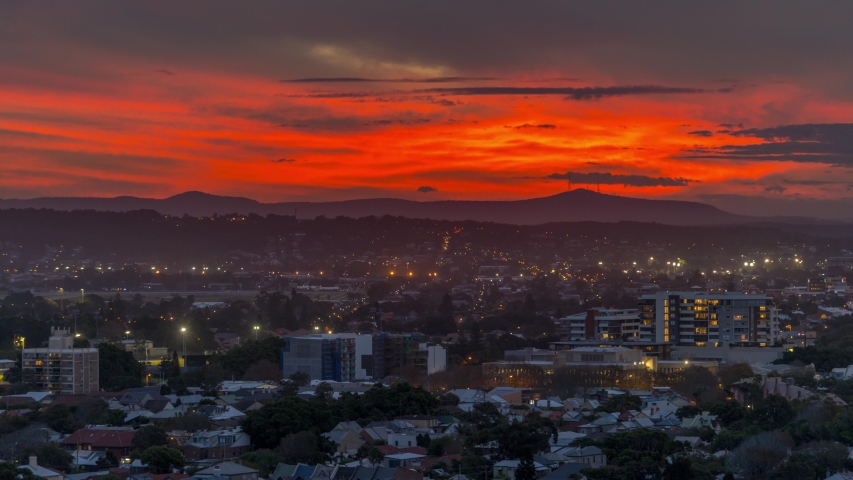 Timelapse Of The Sunset, Newcastle Australia