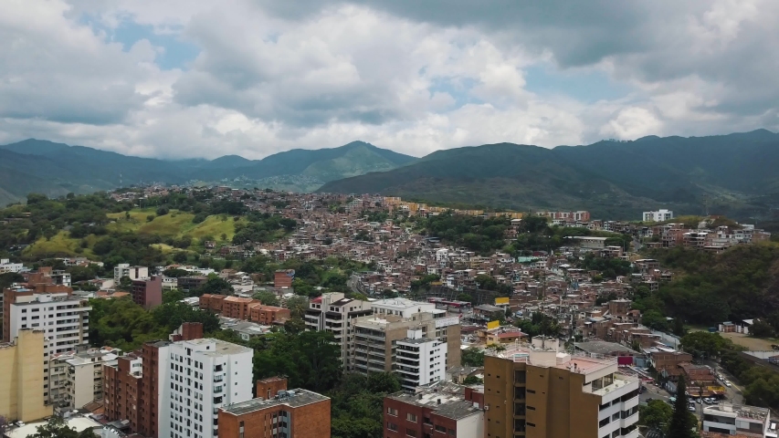 Drone Aerial footage of Cali, Colombia - South America