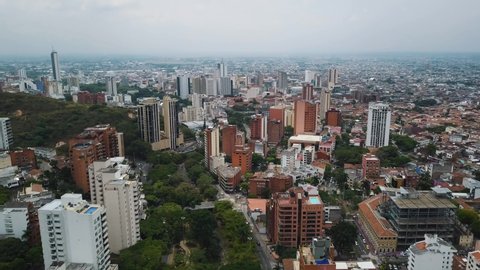 Drone Aerial footage of Cali, Colombia - South America