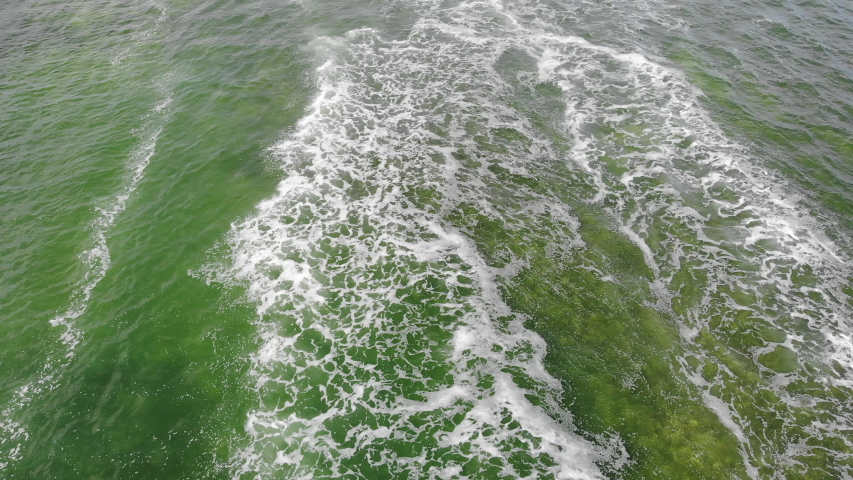 Caribbean Sea water with waves 