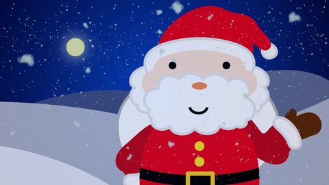 This is a movie of Santa Claus in snow