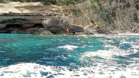 Cala Mariolu famous beach. Italy Sardinia Nuoro province National Park of the Bay of Orosei and Gennargentu Cala Mariolu listed as World Heritage