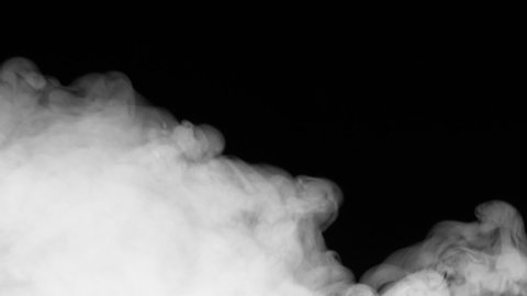Smoke Transition from Black to White.  A jet of white smoke creates an elegant transition between frames with the blending mode "Stencil Luma" and other methods.