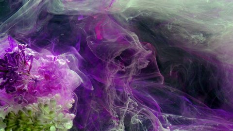 The Lilac flowers. Fluid Art.