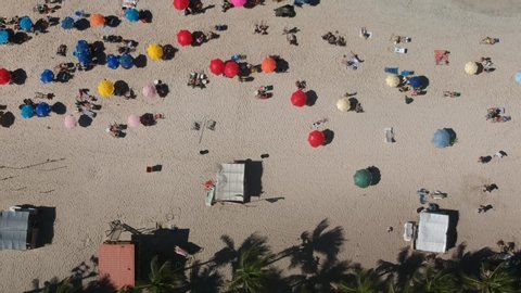 Aerial view of a Tropical beach, top view