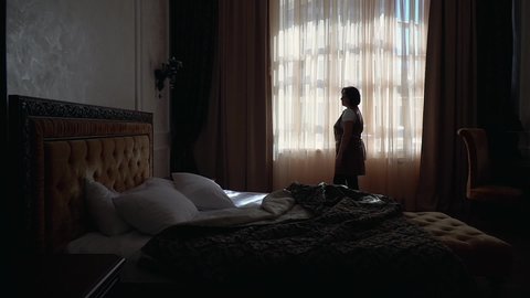 Maid Cleans Hotel Rooms Stock Footage Video (100% Royalty-free