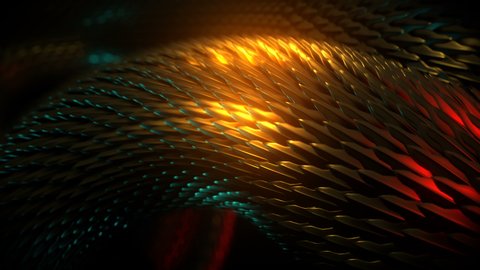 Seamlessly looping cinematic background of dragon scales animation for an ancient, dark age, fantasy, magical movie trailer, opener, intro, titles, game, slideshow, video or your other motion graphics