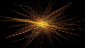 Looping abstract particle motion design on black background