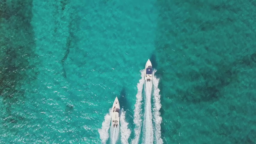 drone bird view of exuma in the bahamas. summer Royalty-Free Stock Footage #1030721501