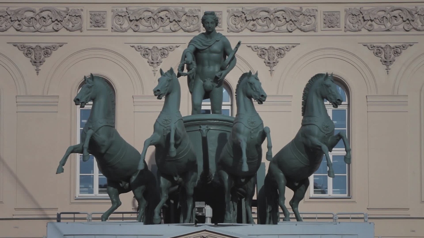 Moscow. Russia. Bolshoi theatre and its surroundings.