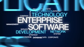 Enterprise software animated word cloud. Kinetic typography. - Powered by Shutterstock - Get 15% off with code: PIKWIZARD15