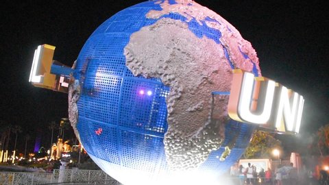 Orlando, Florida. May 20, 2019. World Sphere at Citywalk in Universal Studios area