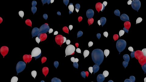 Balloons Usa Flag Color Stock Footage Video (100% Royalty-free