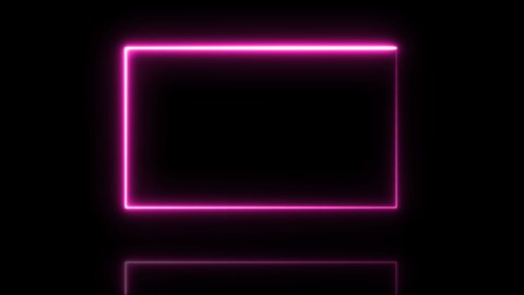 Animation Glowing Neon Line Squares Background Stock Footage Video (100 ...