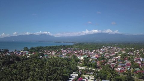 Aerial view of street in the city of Davao Philippines