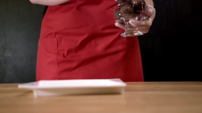 Chocolate covered Macadamia nuts on plate. 