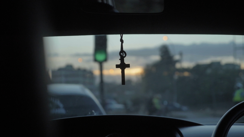 car mirror cross