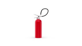 Fire extinguisher 3D Rendering Video 4K Loop
