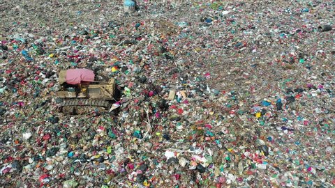 Plastic pollution crisis. Trash sent to Malaysia for recycling is instead dumped in a giant garbage mountain 