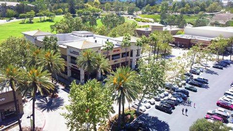 Aliso Viejo, California / United States - 06 28 2018: Shopping Mall in Aliso Viejo has business booming with upscale retailers.