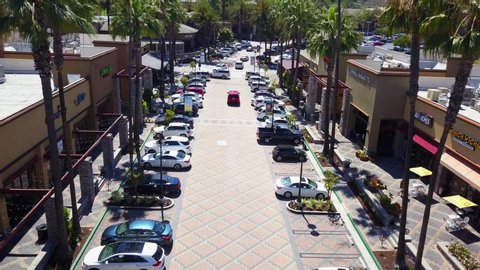 Aliso Viejo, California / United States - 06 28 2018: Shopping Mall in Aliso Viejo has business booming with upscale retailers.