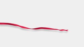 Red silk ribbon develops in the wind. 3d animation - Powered by Shutterstock - Get 15% off with code: PIKWIZARD15