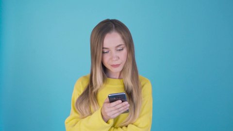 Young Beautiful Woman Sending Message Stock Footage Video 100 Royalty Free 1030884512 Shutterstock