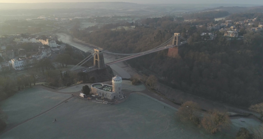 Aerial approaching Brunel