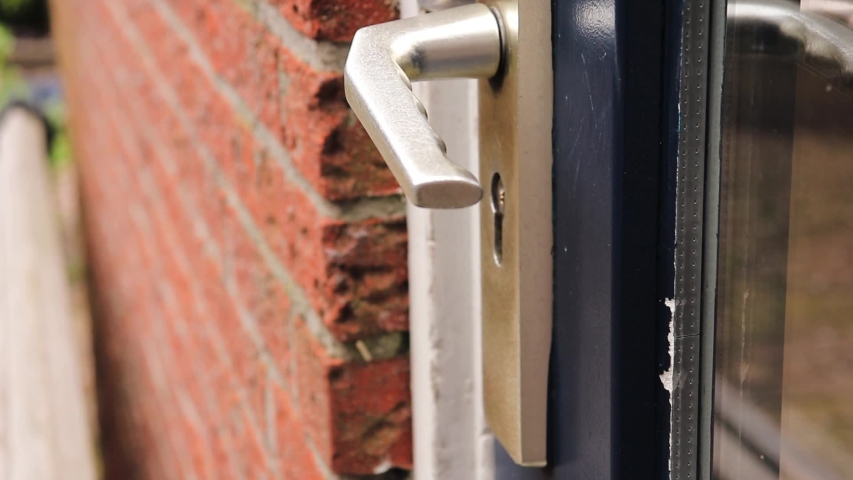 Locking the door with keys