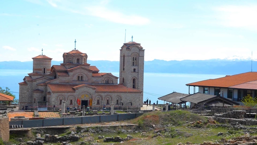 Monastery Saint Panteleimon at Lake Ohrid Macedonia at day