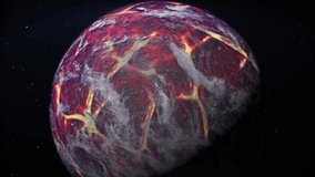 In outer space looking at a red Alien planet with cloud cover in another galaxy. - Powered by Shutterstock - Get 15% off with code: PIKWIZARD15