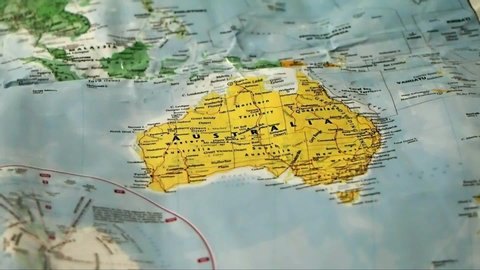 Australia on World Map .