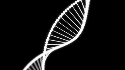 Abstract DNA rotation with depth of field.Conceptual animation about science.