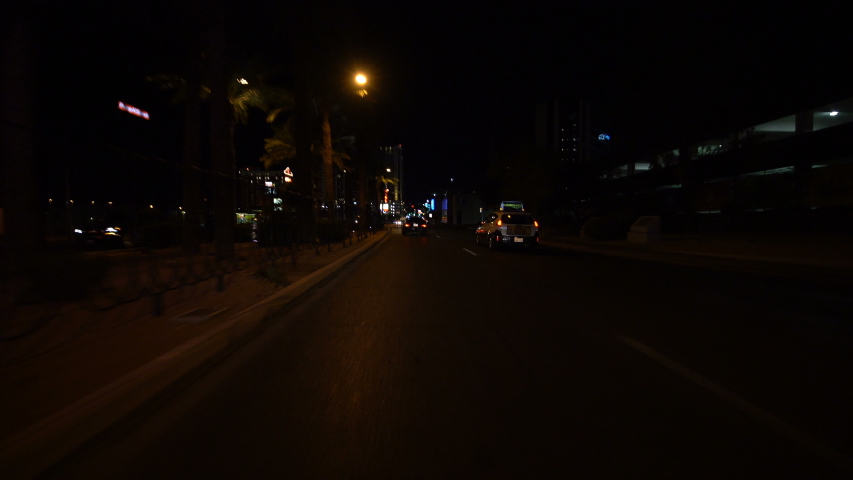 Hyperlapse Driving Las Vegas Blvd South Bound Downtown Fremont Street