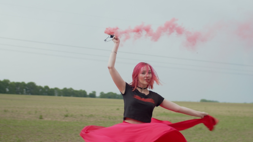 My splendid classmate dancing and blowing up her skirt