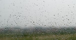 Rain on window_ Rainy day UK 