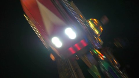 Ferris Wheel At An Amusement Park At Night
