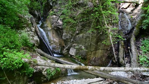 small waterfall in an austrian national park