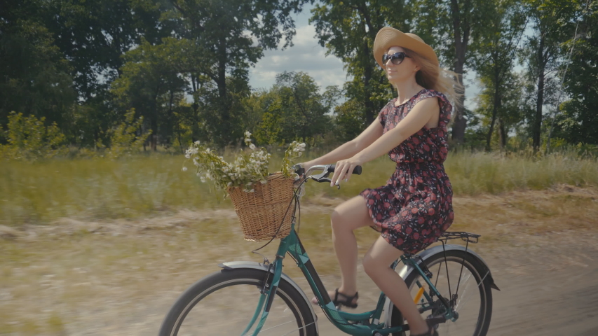 lady on bicycle