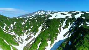 Aerial Shot of Naso-Valley & Mt. Chokai at Akita Prefecture