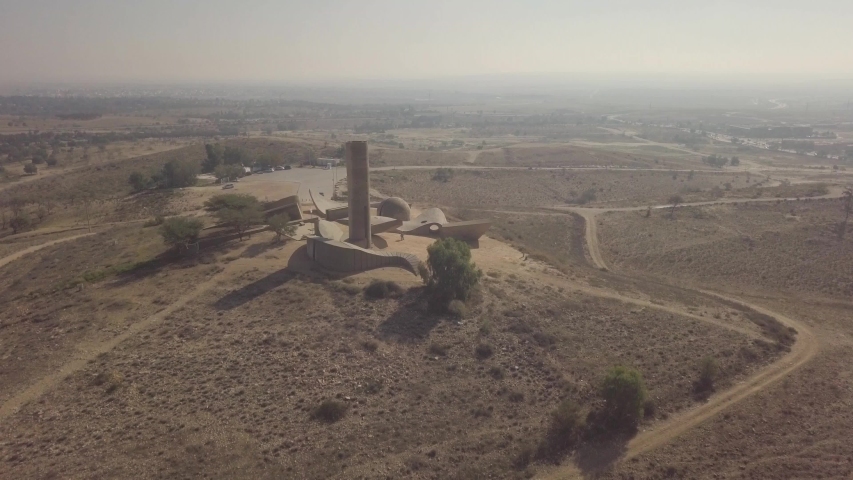 Beersheba, Israel - 04 14 2019: The Monument to the Negev Brigade in memory of the members of the Palmach Negev Brigade who fell fighting on Israel