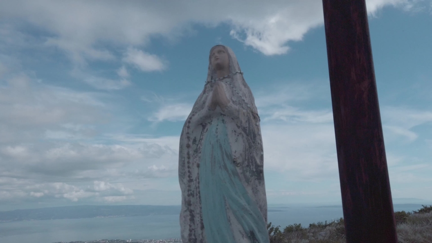 Virgin Mary statue, Kozjak mountain, Croatia