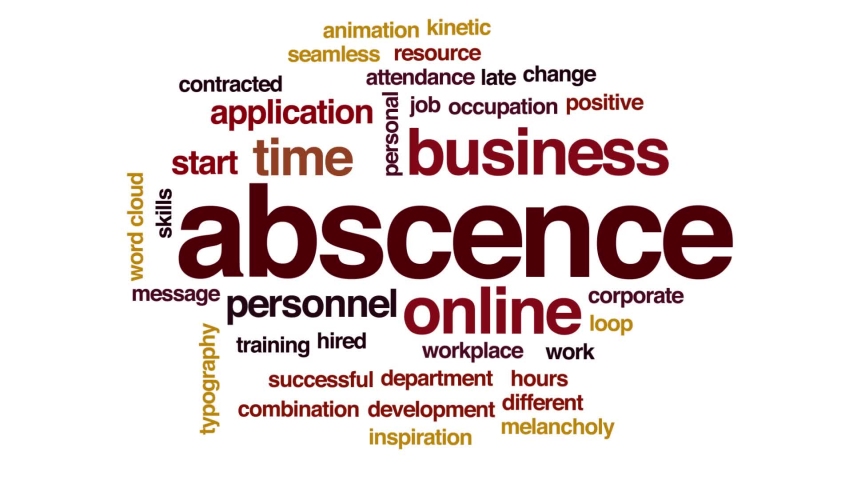 abscence animated word cloud text design Stock Footage Video (100% ...