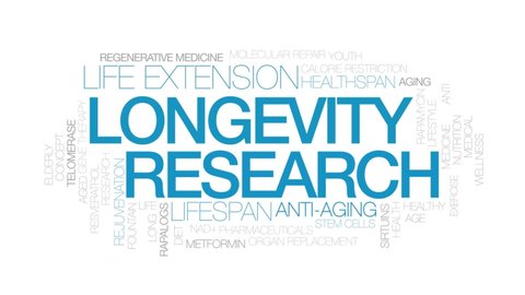 Longevity Research Animated Word Cloud Kinetic Stock Footage Video (100 ...