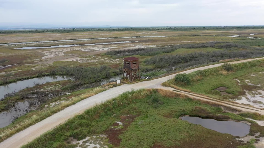 ?bservatory deck, point of view Axios River, swamp