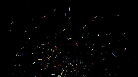 Confetti Party Popper Explosions / High Quality 1920×1080 Full HD With Alpha Matte 
