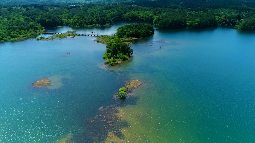 Aerial Shot of Mt. Chokai & Oyachi Pond at Akita Prefecture